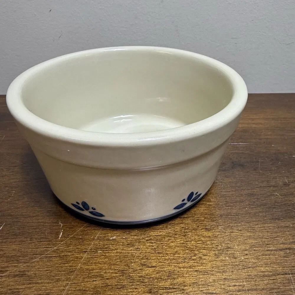 Roseville Ohio Vintage Friendship Village Stoneware Ramekin--5